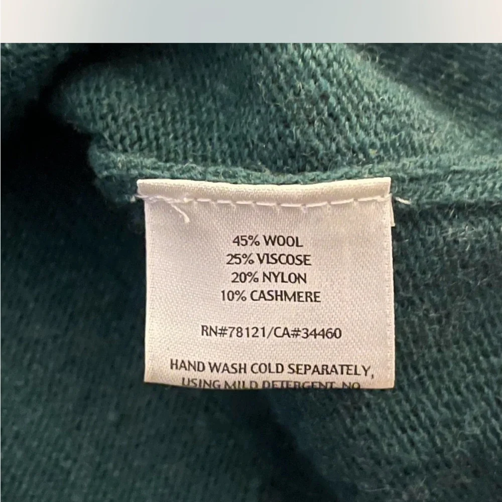 Eileen Fisher Forest Green Knit cardigan size XS - Picture 3 of 3